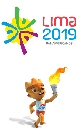 Logotipo oficial de los Juegos Panamericanos Lima 2019 y la mascota Milco